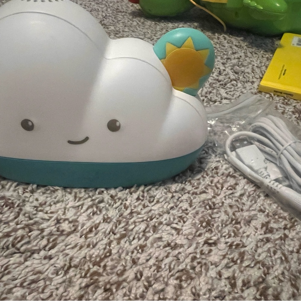 Cute Cloud Night Light with Sun Accent